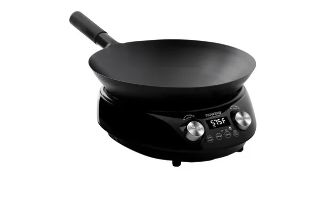 Nuwave Induction Hot Wok with 14" Carbon Steel Wok, Glass Lid & Stand