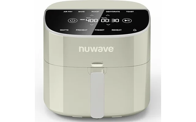 Nuwave Brio Plus 8 Qt Air Fryer, PFAS Free, New & Improved, Digital Touch Screen, Cool White Display