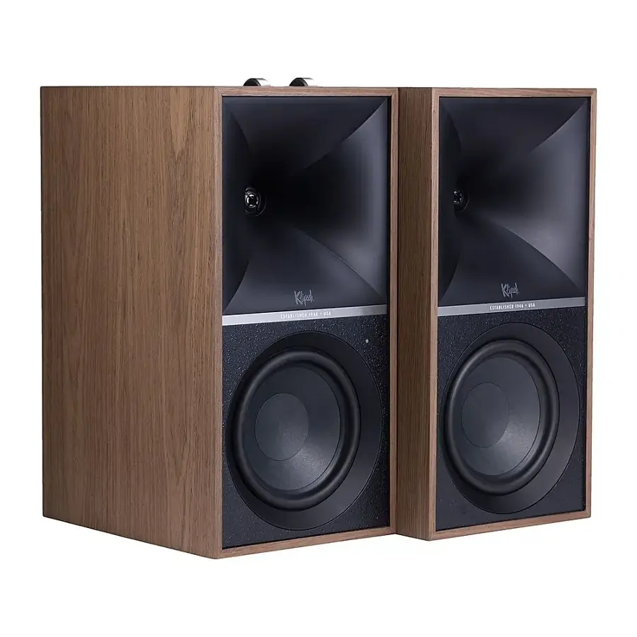 Klipsch - The Sevens 6.5" Powered Speakers (Pair) - Walnut