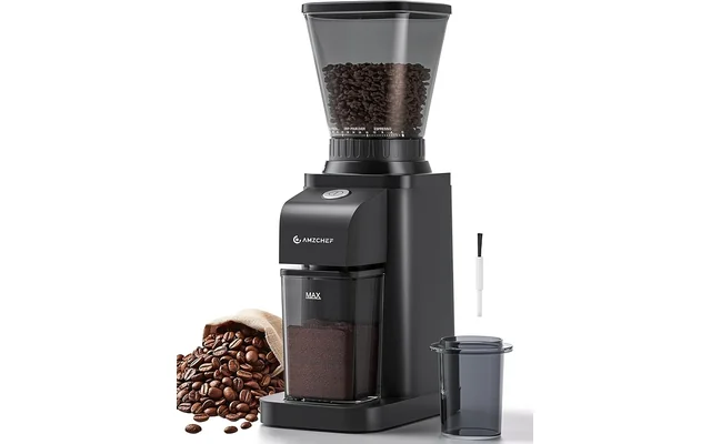 Anti-Static Espresso Grinder with Self-Cleaning Burr, 48 Precise Settings, Coffee Grinder for Home U