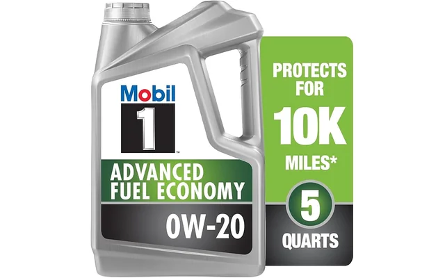 Mobil 1 Advanced Fuel Economy Full Synthetic Motor Oil 0W-20, 5 Quart
