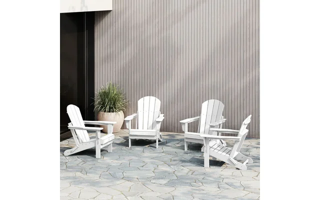 Elland HDPE Folding Adirondack Chair (Set of 4)