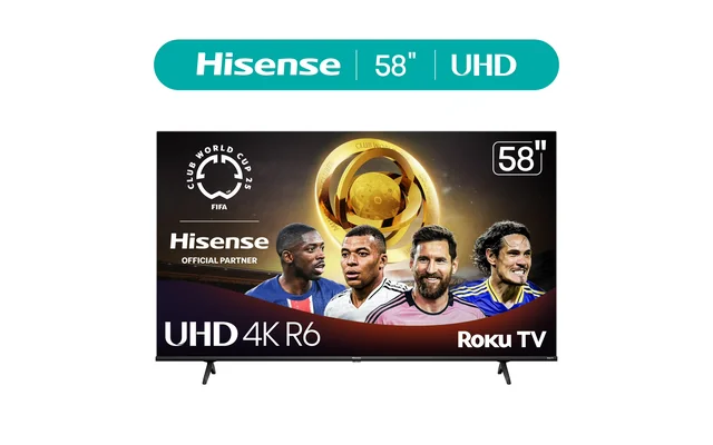 Hisense 58" Class 4K UHD LED LCD Roku Smart TV HDR R6 Series 58R6E3