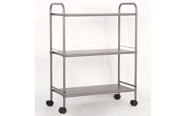 3 Shelf Wide Utility Storage Cart Gray - Room Essentials